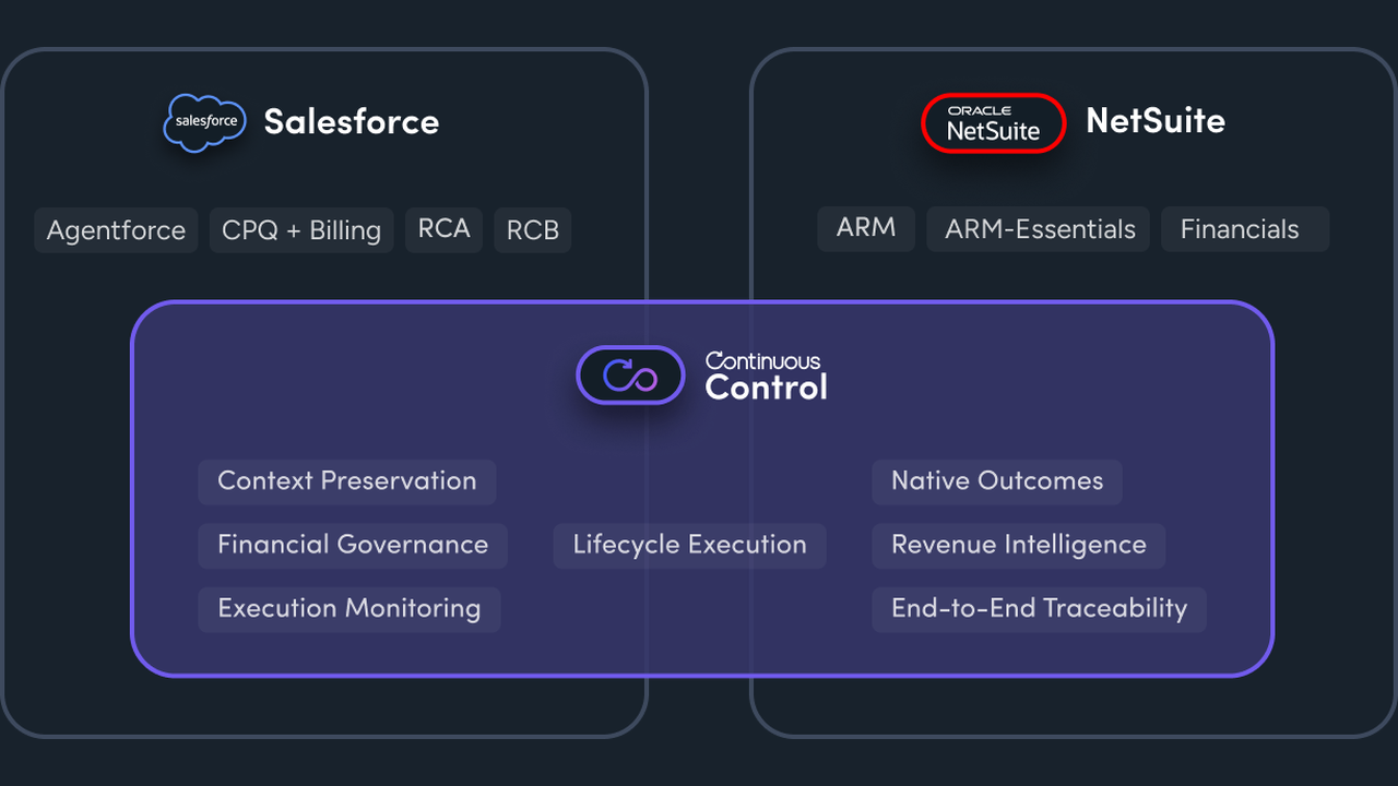 Continuous Control connecting Salesforce and NetSuite