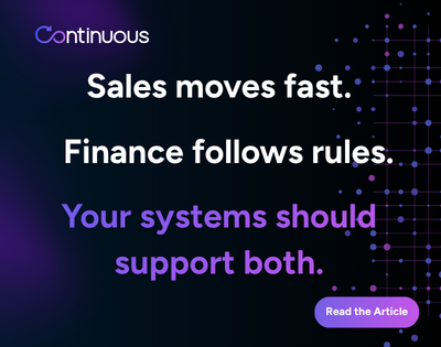 Sales Leads With Imagination. Finance Has To Follow GAAP
